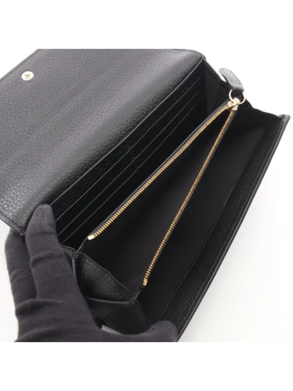 Gucci Bifold Wallet GG Emblem Continental Black Leather - Picture 3 of 8